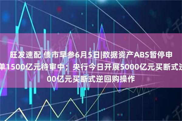 旺发速配 债市早参6月5日|数据资产ABS暂停申报，近70单1500亿元待审中；央行今日开展5000亿元买断式逆回购操作